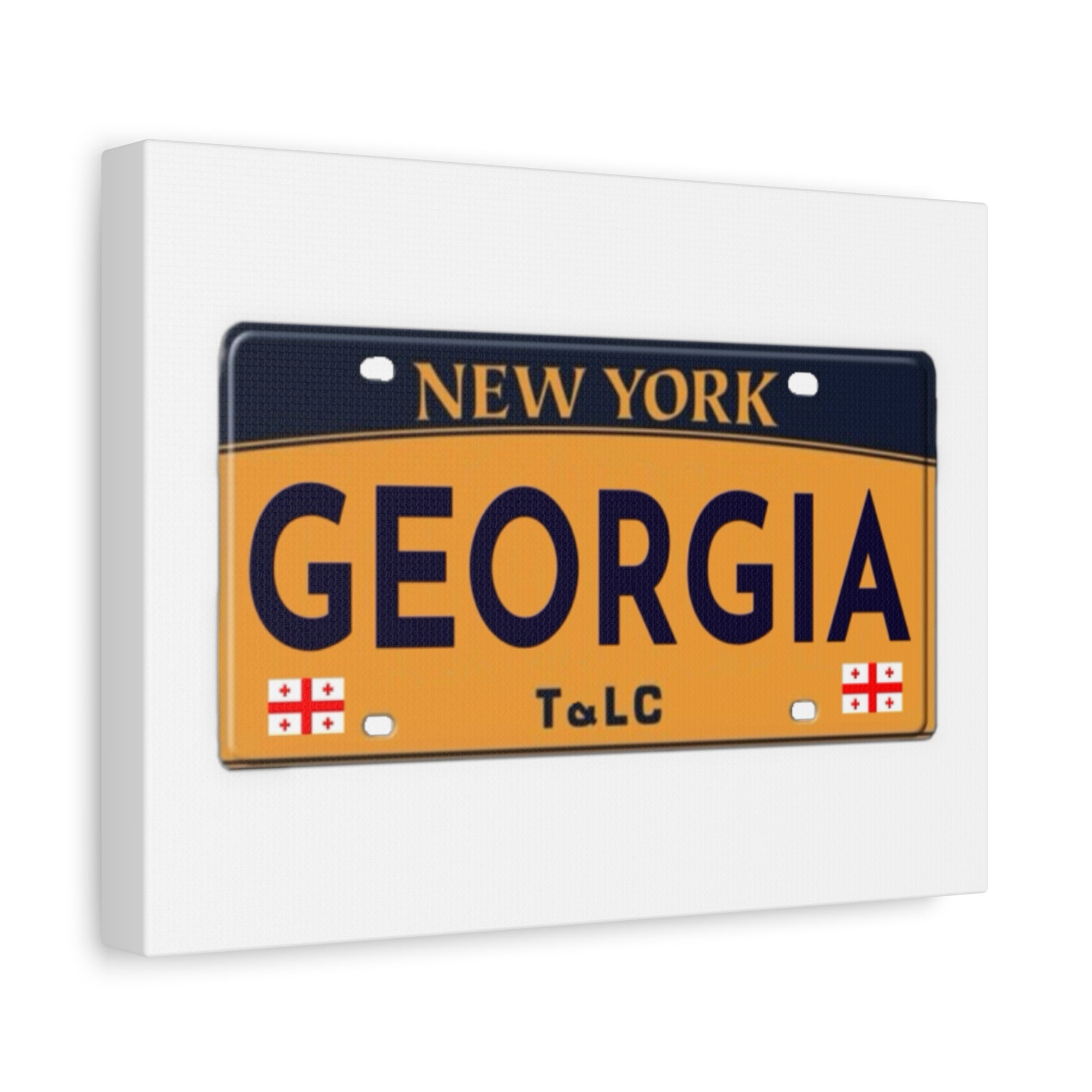 Georgia License Plate Canvas Art