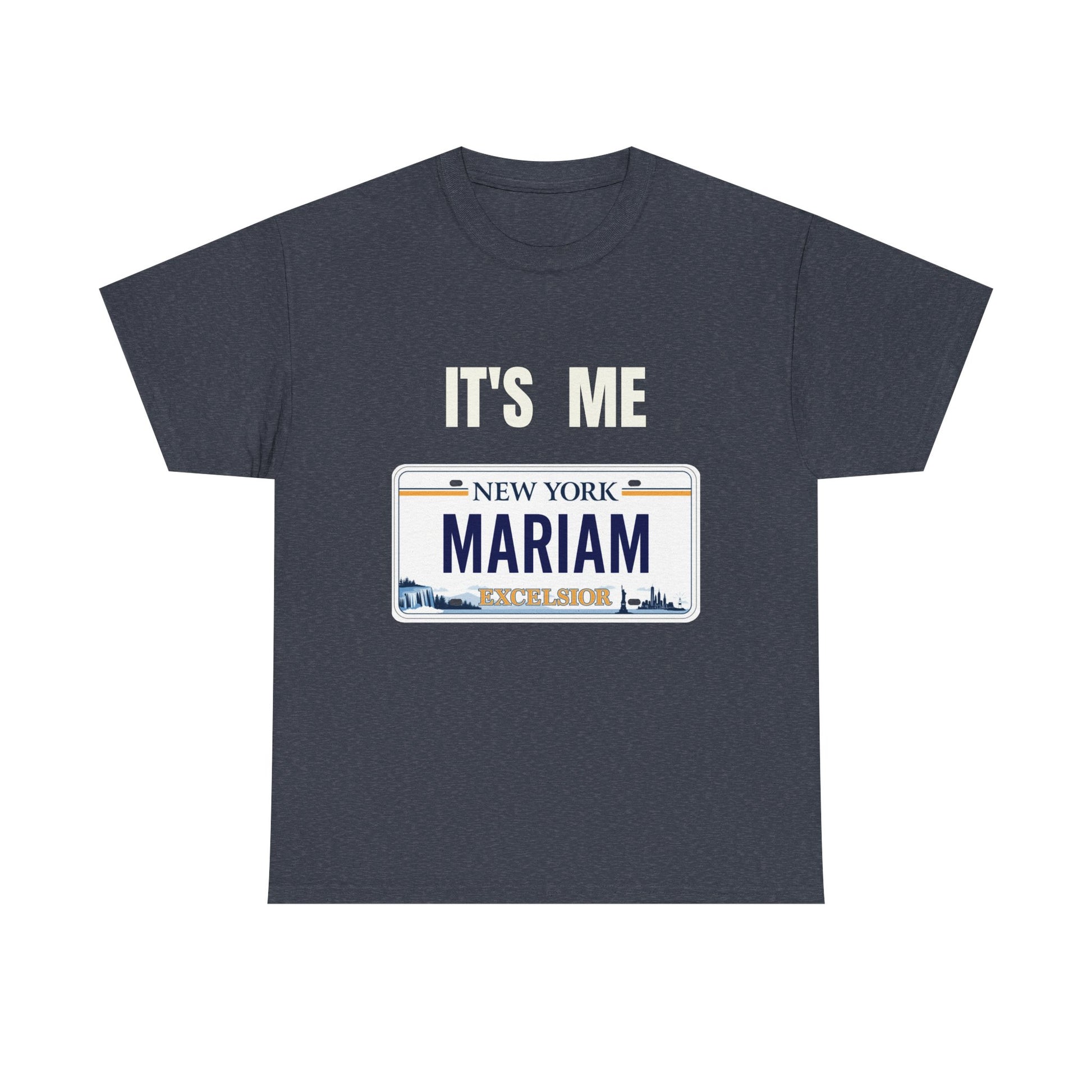 Copy of Copy of Copy of Copy of Copy of Copy of Personalized NY License Plate Tee - It's Me Giorgi Unisex Heavy Cotton T-Shirt