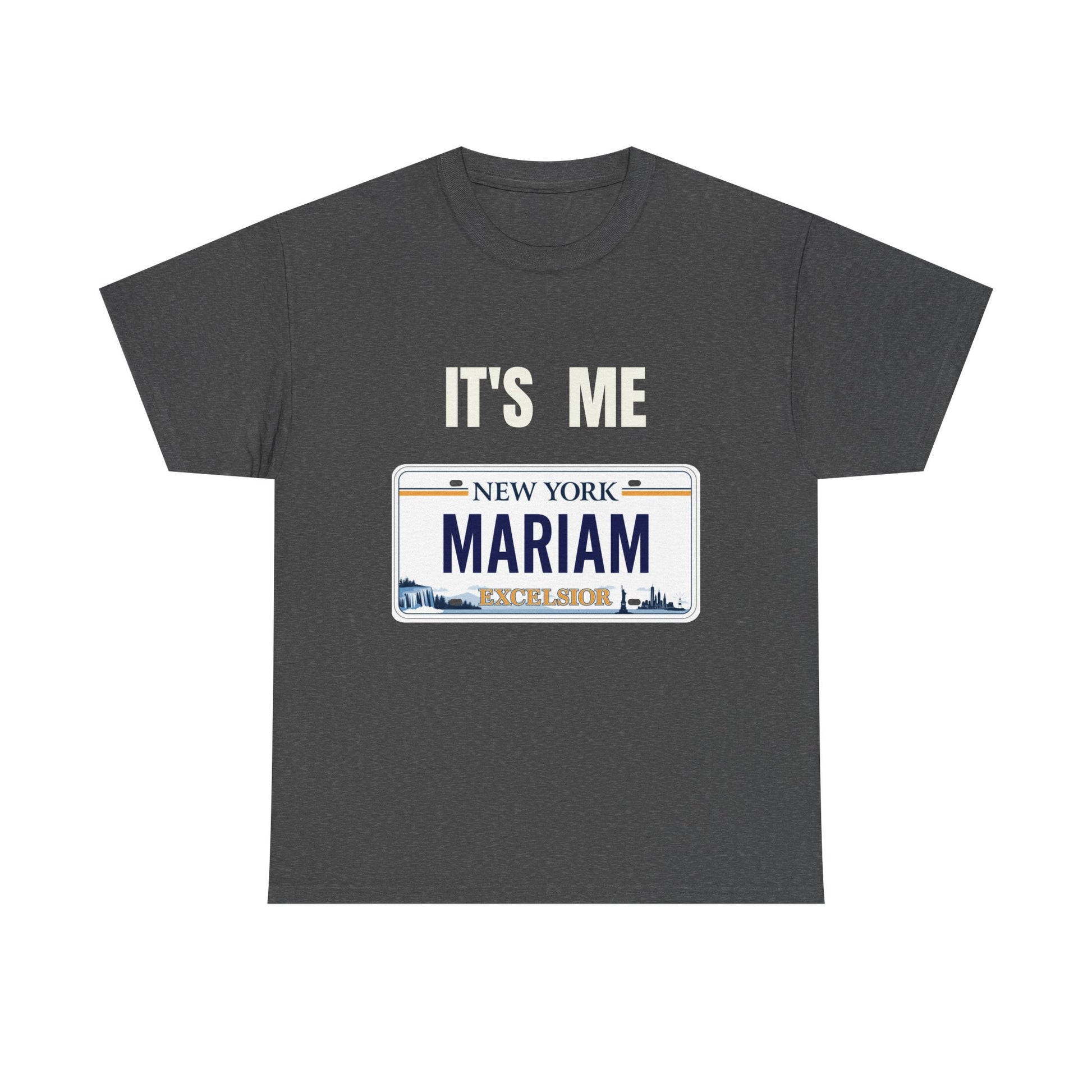 Copy of Copy of Copy of Copy of Copy of Copy of Personalized NY License Plate Tee - It's Me Giorgi Unisex Heavy Cotton T-Shirt