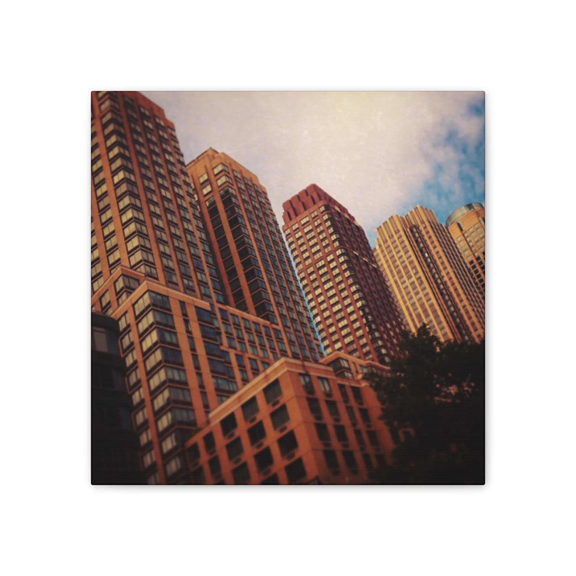 Urban Skyline Canvas Art, Modern Wall Decor for Home, Apartment, Office Decor, Gift for Housewarming, Cityscape Wall Art