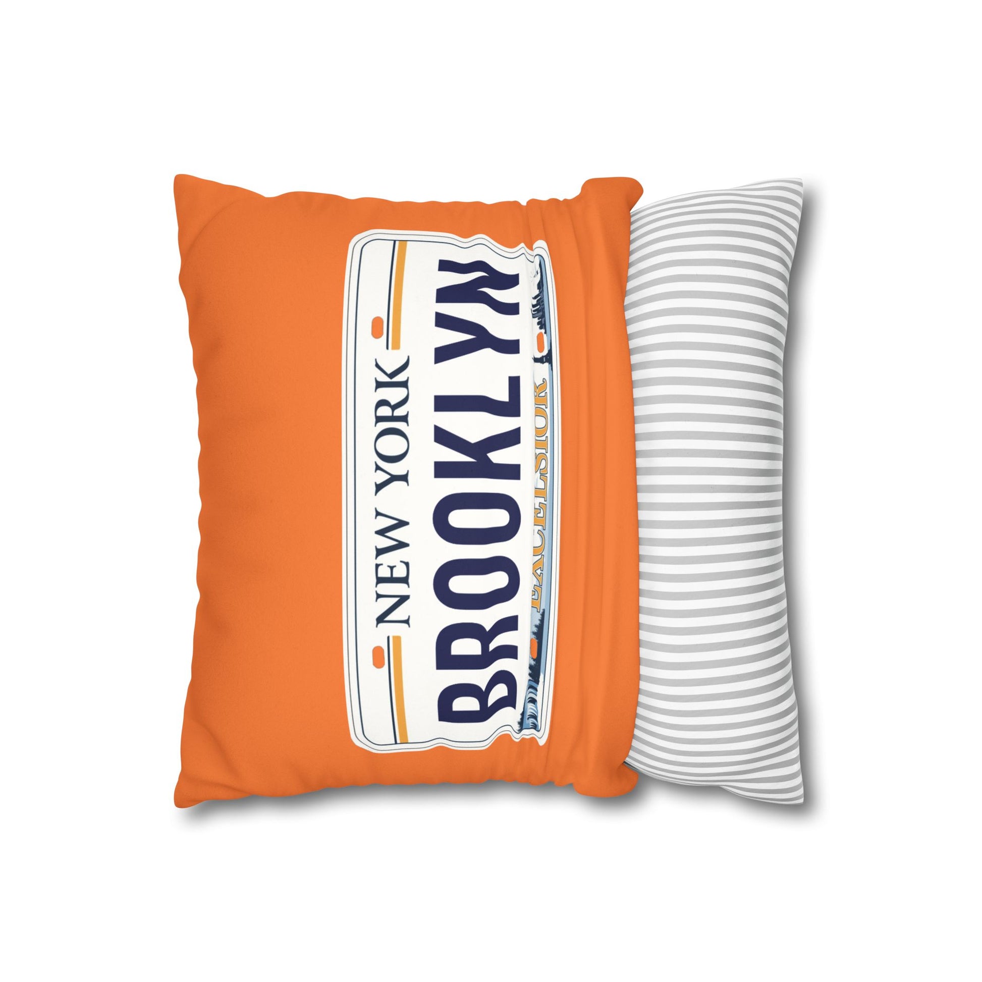 Brooklyn Faux Suede Pillowcase, Cozy Home Decor, New York Accent Pillow, Gift for NYC Lovers, Decorative Throw Pillow