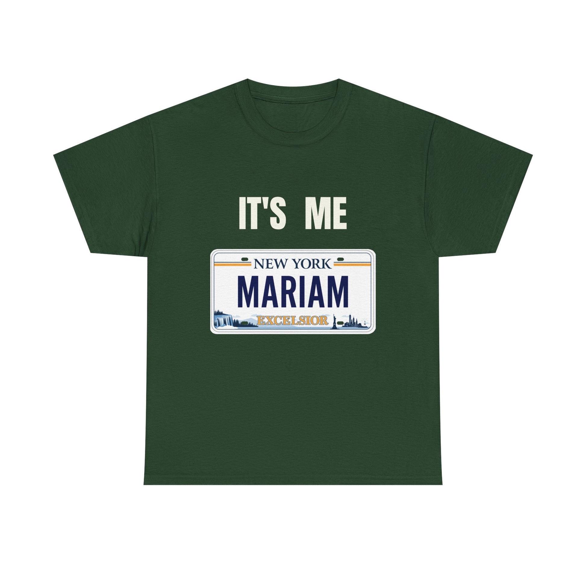 Copy of Copy of Copy of Copy of Copy of Copy of Personalized NY License Plate Tee - It's Me Giorgi Unisex Heavy Cotton T-Shirt