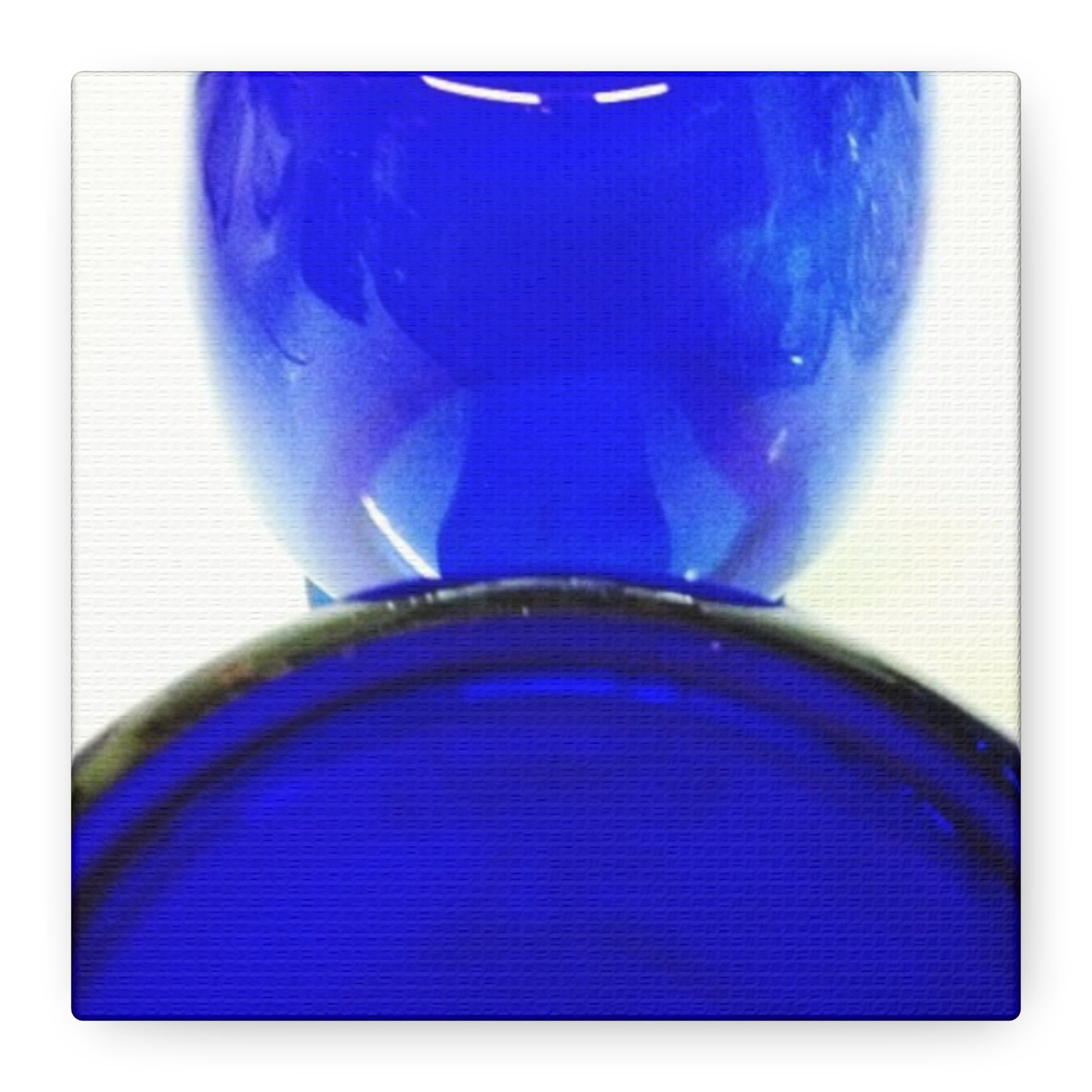Abstract Blue Glass Matte Canvas Art Print, Modern Home Decor, Wall Art, Gift for Art Lovers, Colorful Artwork, Unique Wall Hanging