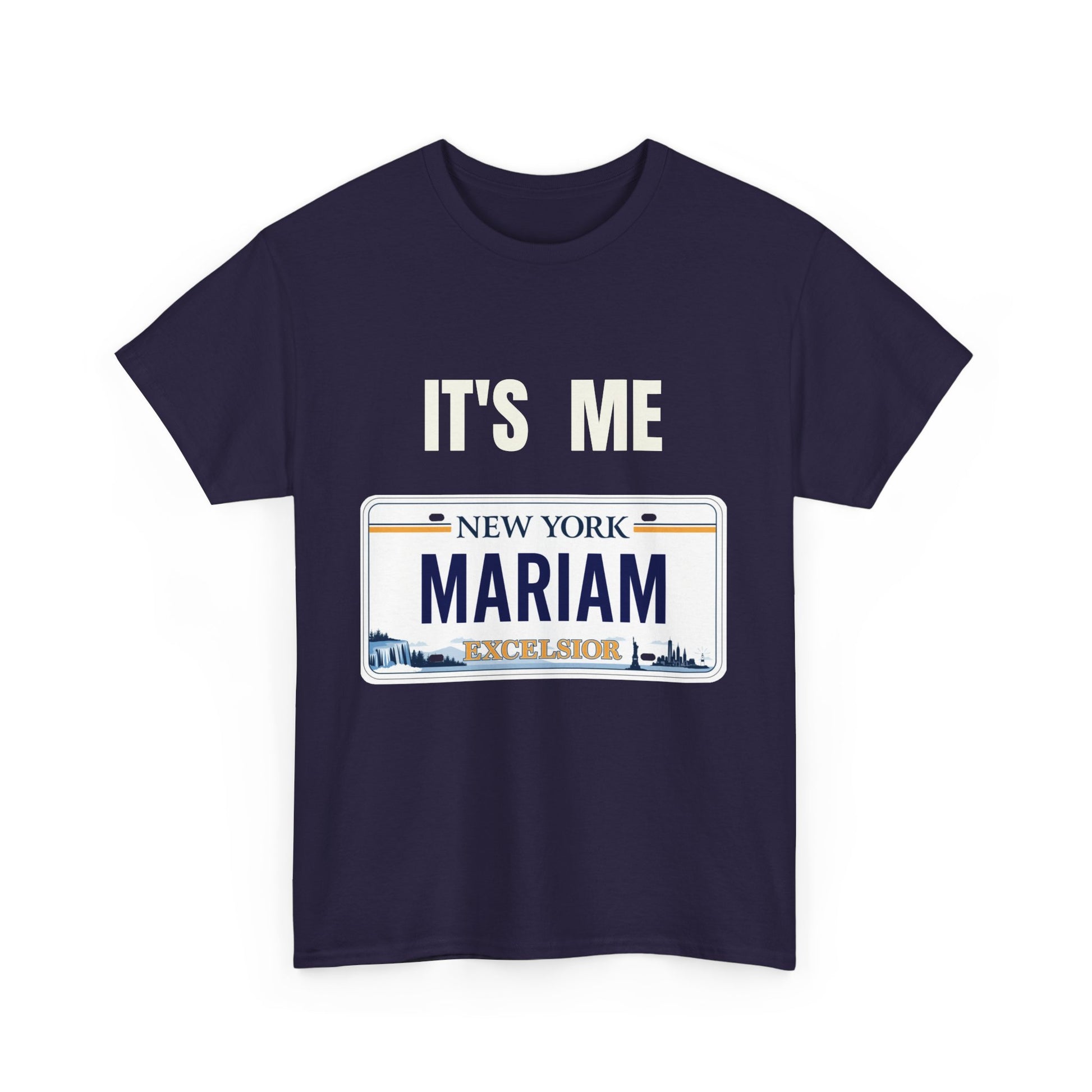 Copy of Copy of Copy of Copy of Copy of Copy of Personalized NY License Plate Tee - It's Me Giorgi Unisex Heavy Cotton T-Shirt