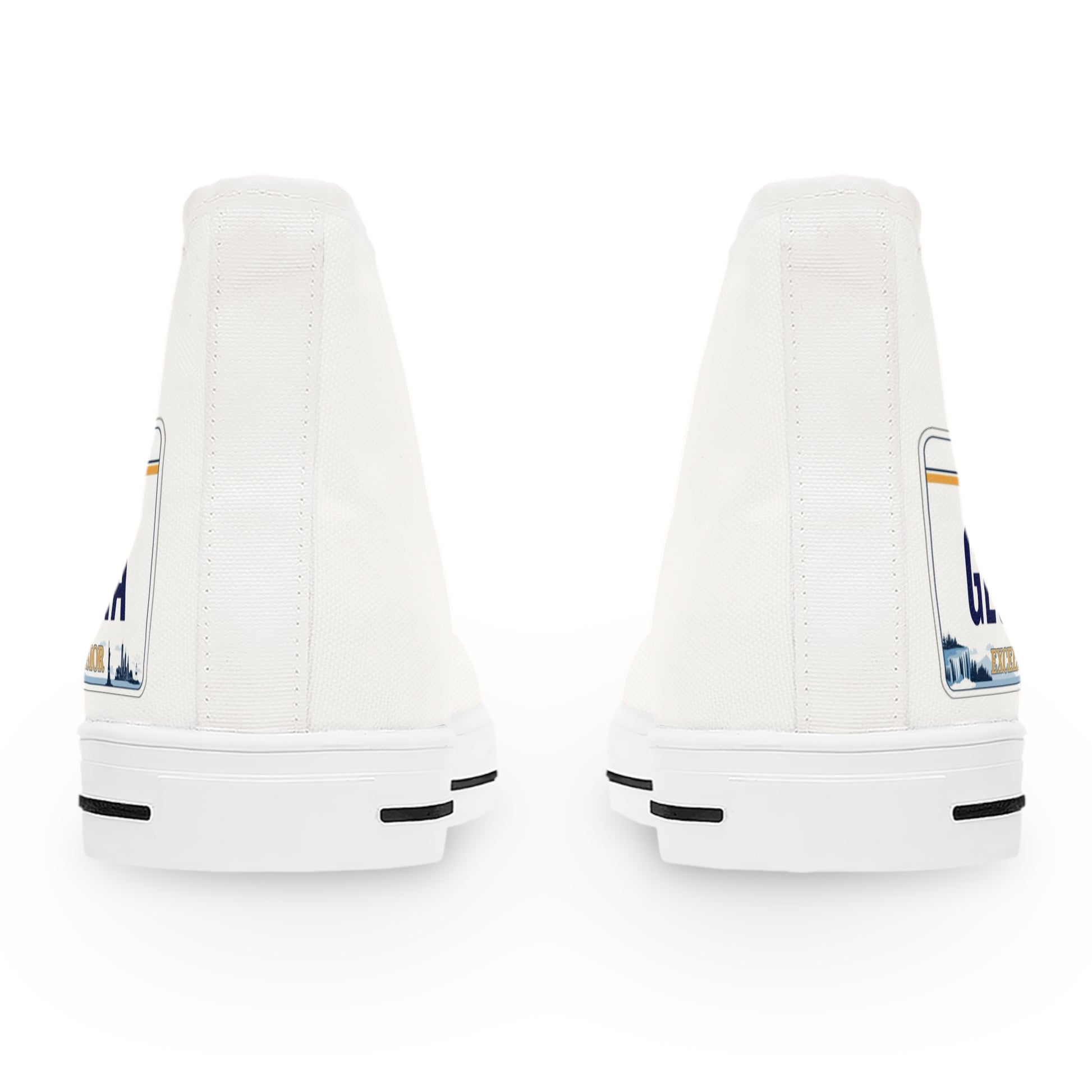 Stylish Women's High Top Sneakers with Georgia Plate Design, Trendy Casual Footwear, Unique Gift for Her, Travel Enthusiast Shoes, Fun [...]