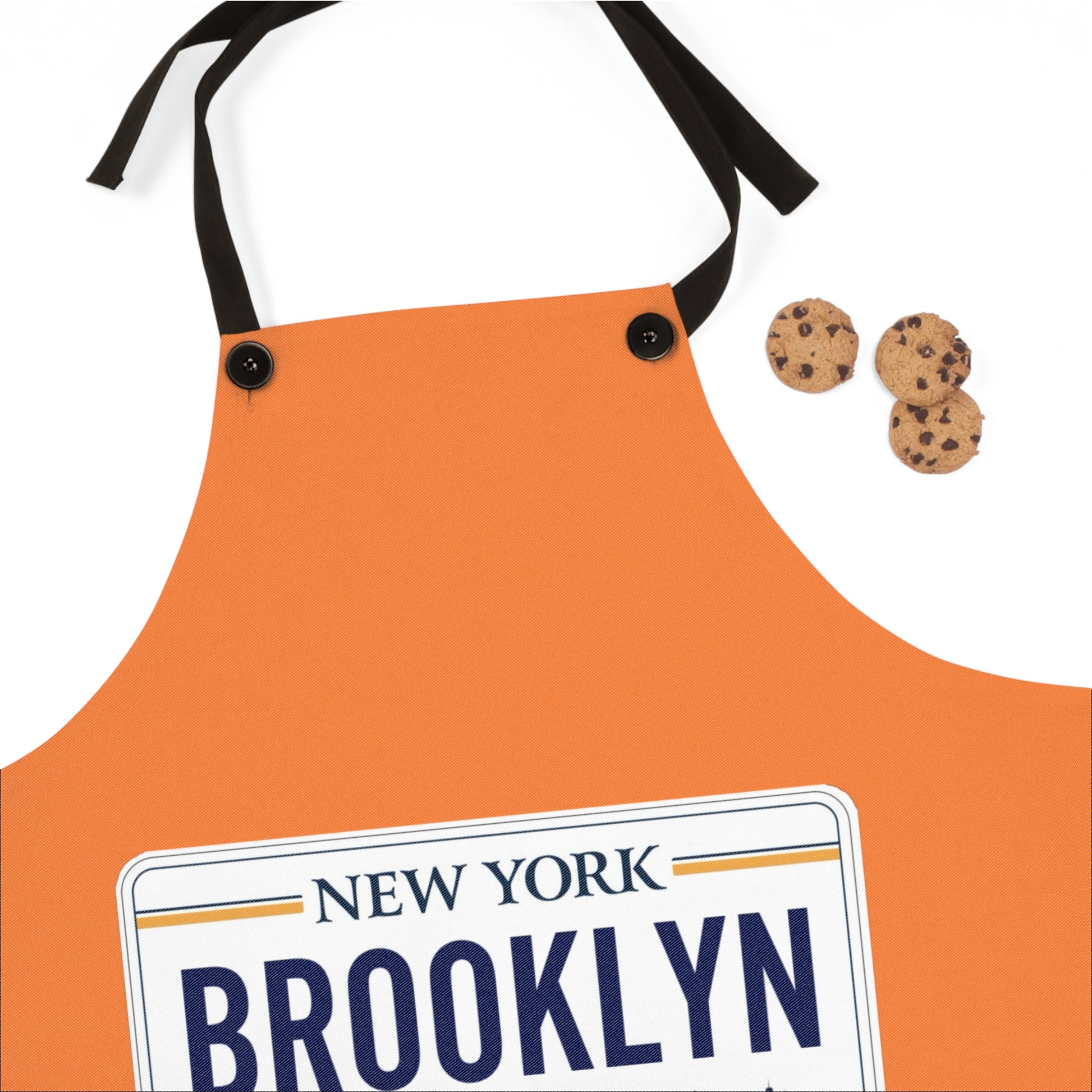 Brooklyn Orange Apron, Fun Kitchenware for Home Chefs, Gift for Foodies, Cooking Enthusiasts, BBQ Lovers, Unique Hostess Gift