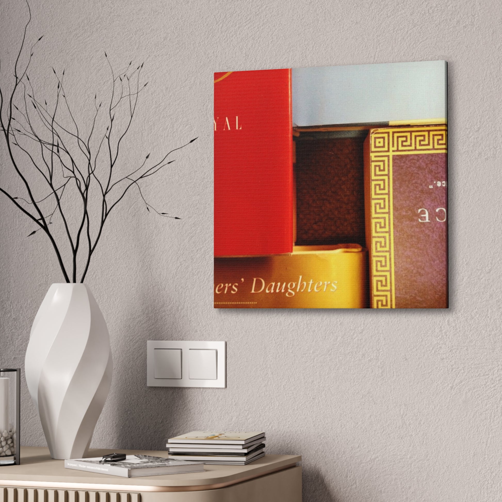 Colorful Canvas Wall Art | Book Lovers Decor, Home Decoration, Gift for Readers, Literary Wall Art, Cozy Living Room Decor