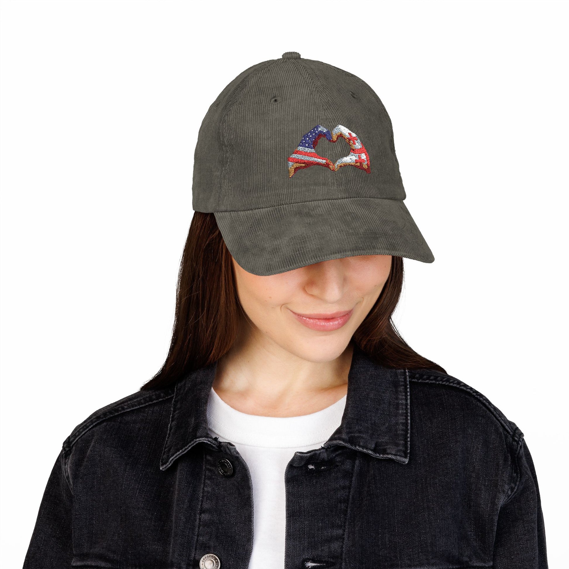 Vintage Corduroy Embroidered Cap - Perfect for Casual Outings, Gift for Friends, Retro Style Accessories, Summer Hats, Music Festivals