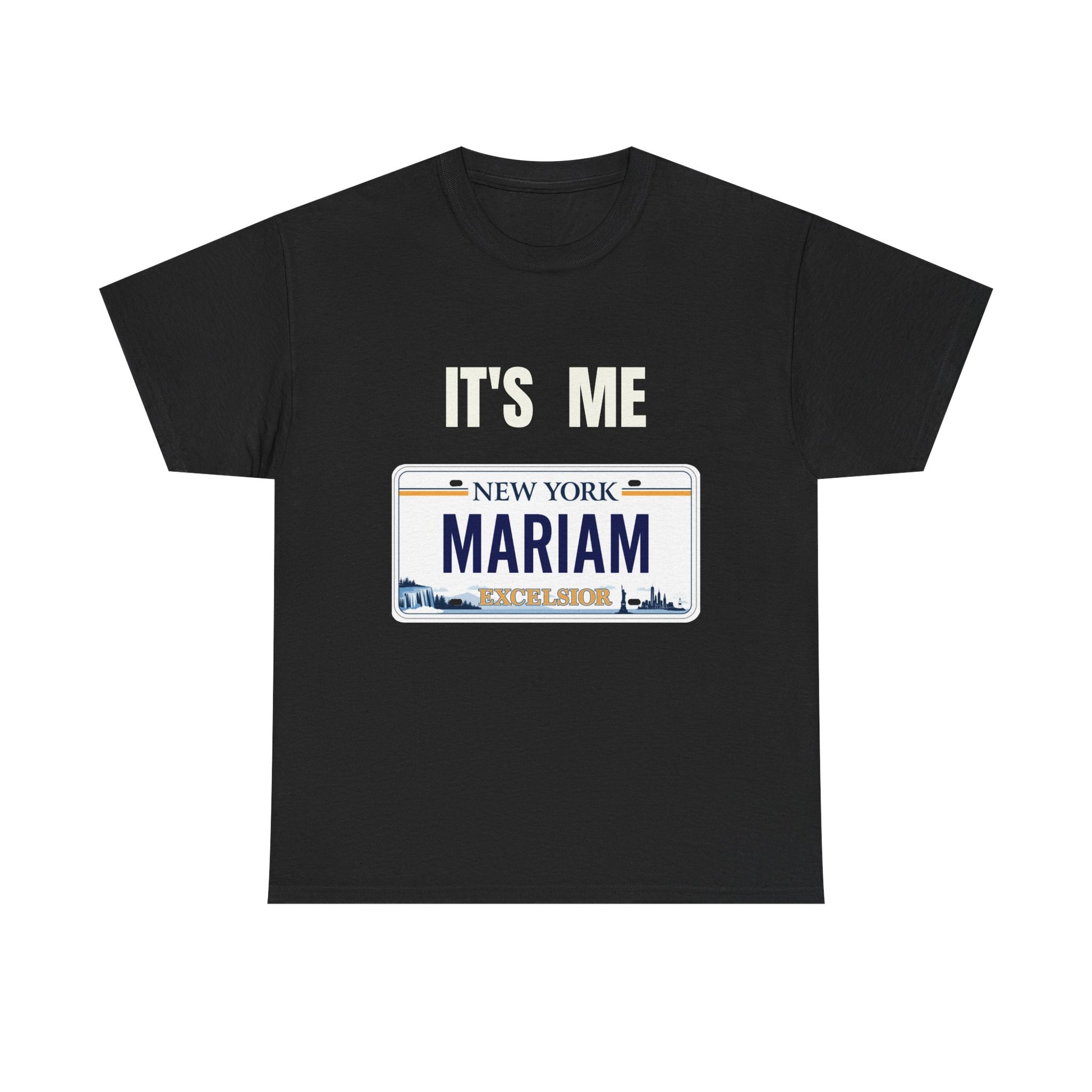 Copy of Copy of Copy of Copy of Copy of Copy of Personalized NY License Plate Tee - It's Me Giorgi Unisex Heavy Cotton T-Shirt