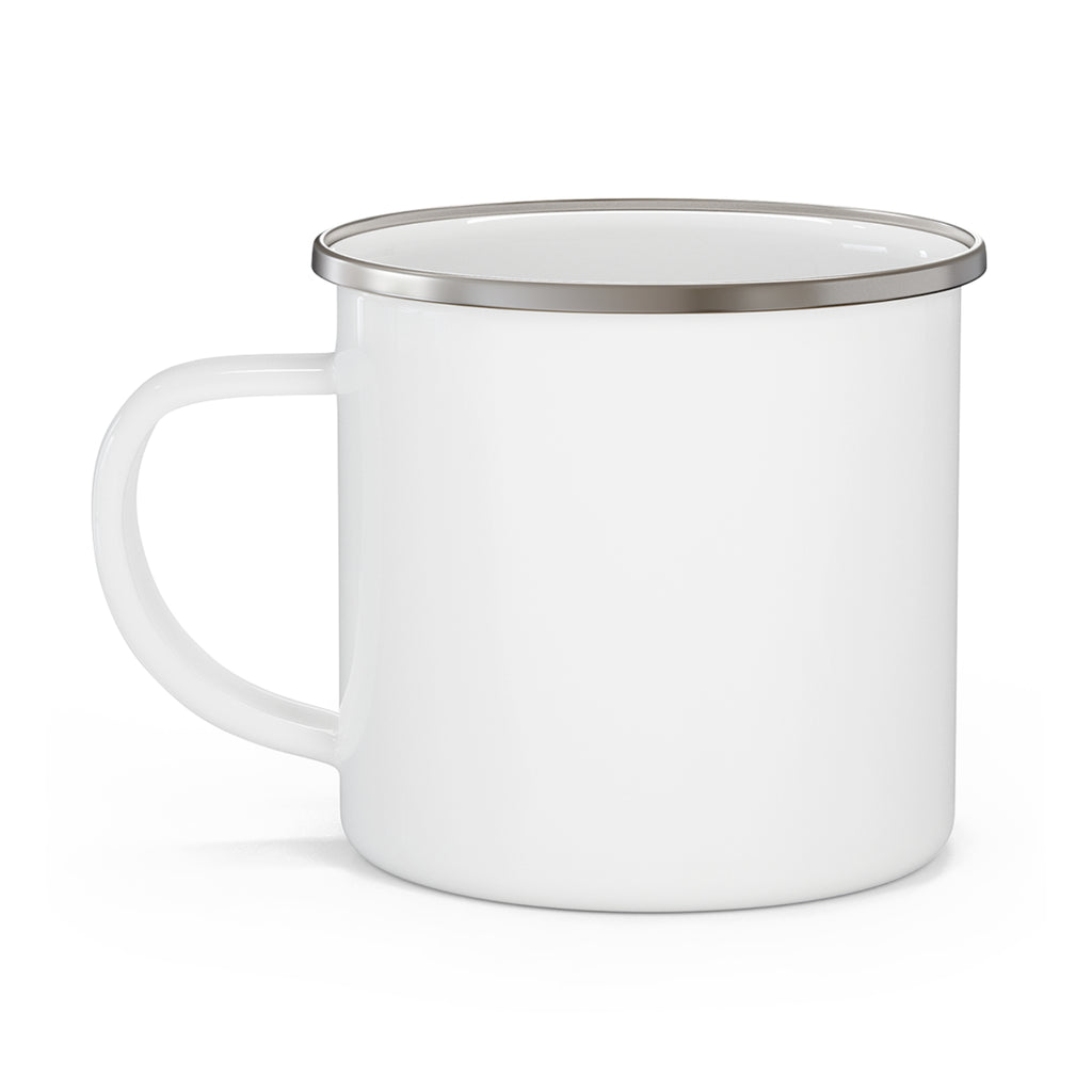 Vintage-Inspired Enamel Camping Mug - 'Old But Cold' Design