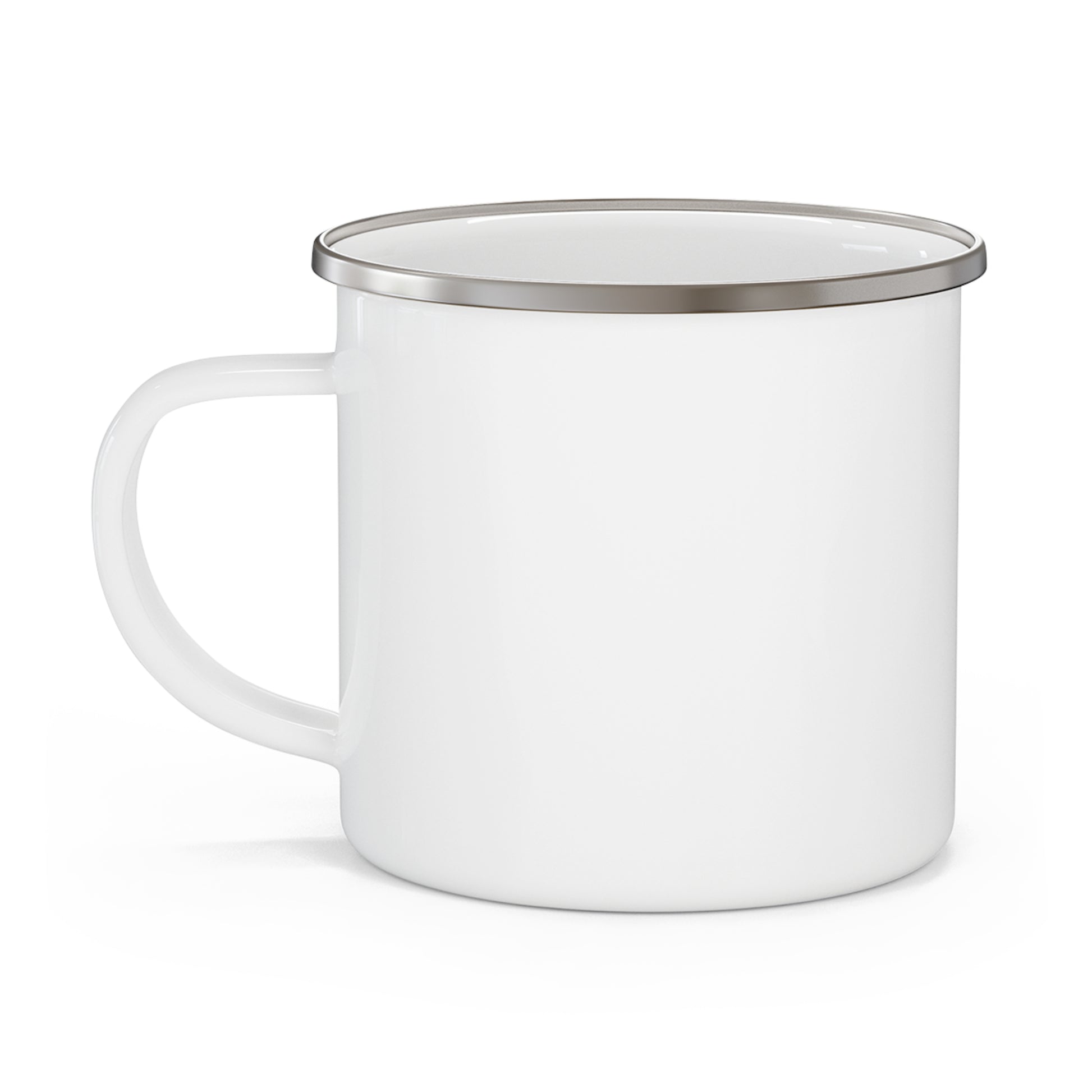 Vintage-Inspired Enamel Camping Mug - 'Old But Cold' Design