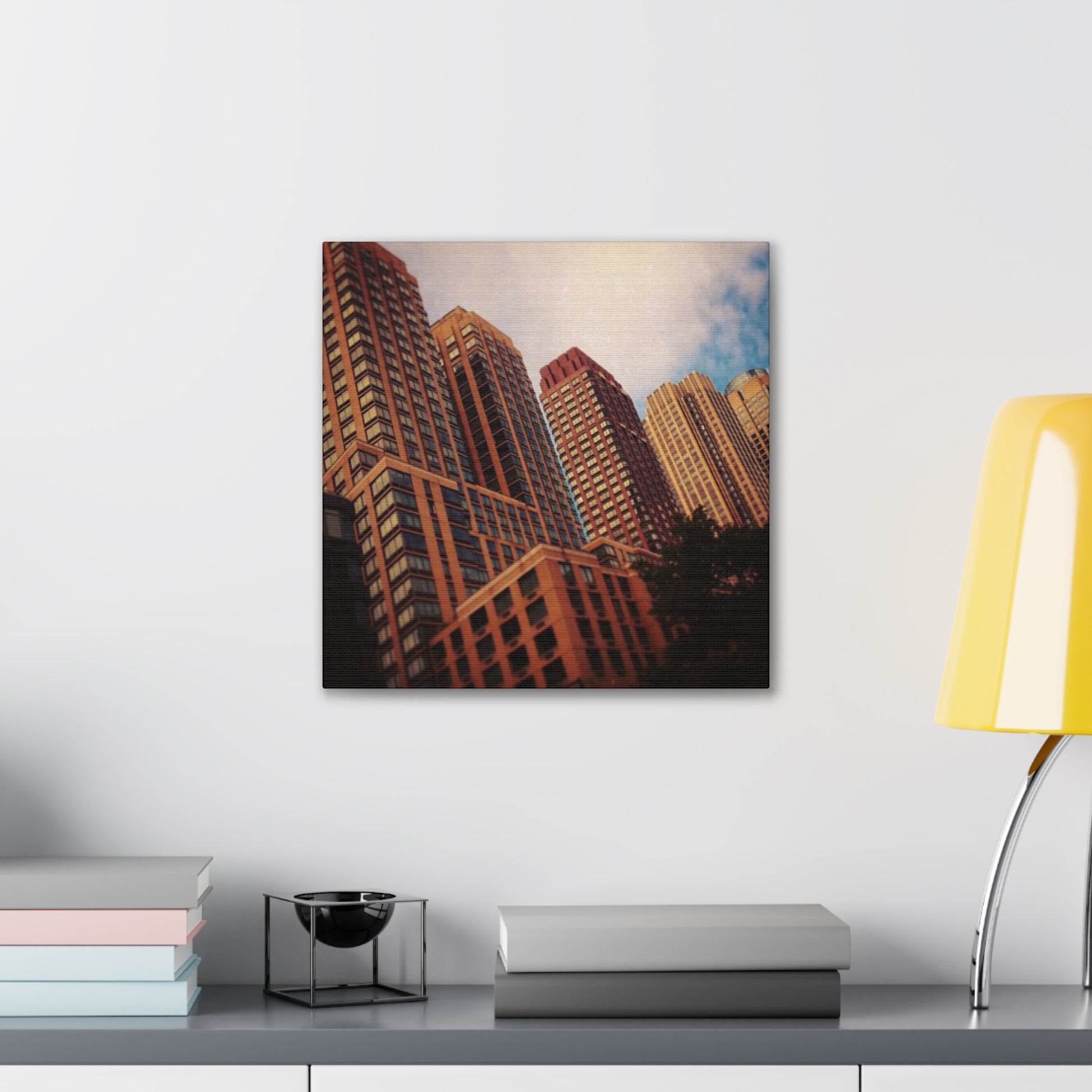 Urban Skyline Canvas Art, Modern Wall Decor for Home, Apartment, Office Decor, Gift for Housewarming, Cityscape Wall Art