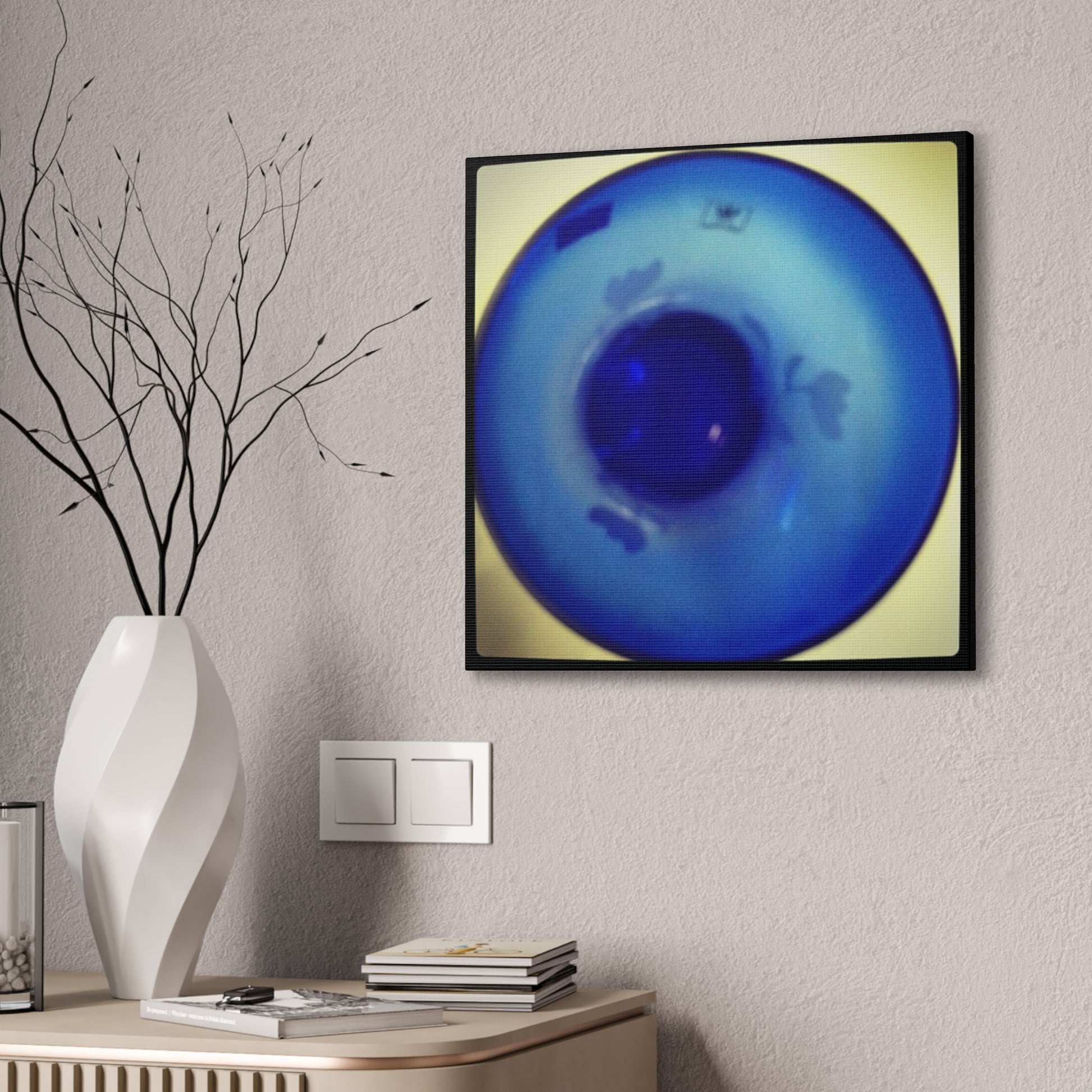 Vibrant Blue Flower Canvas Art, Floral Wall Decor, Home Decoration, Modern Art Piece, Unique Gift for Any Occasion