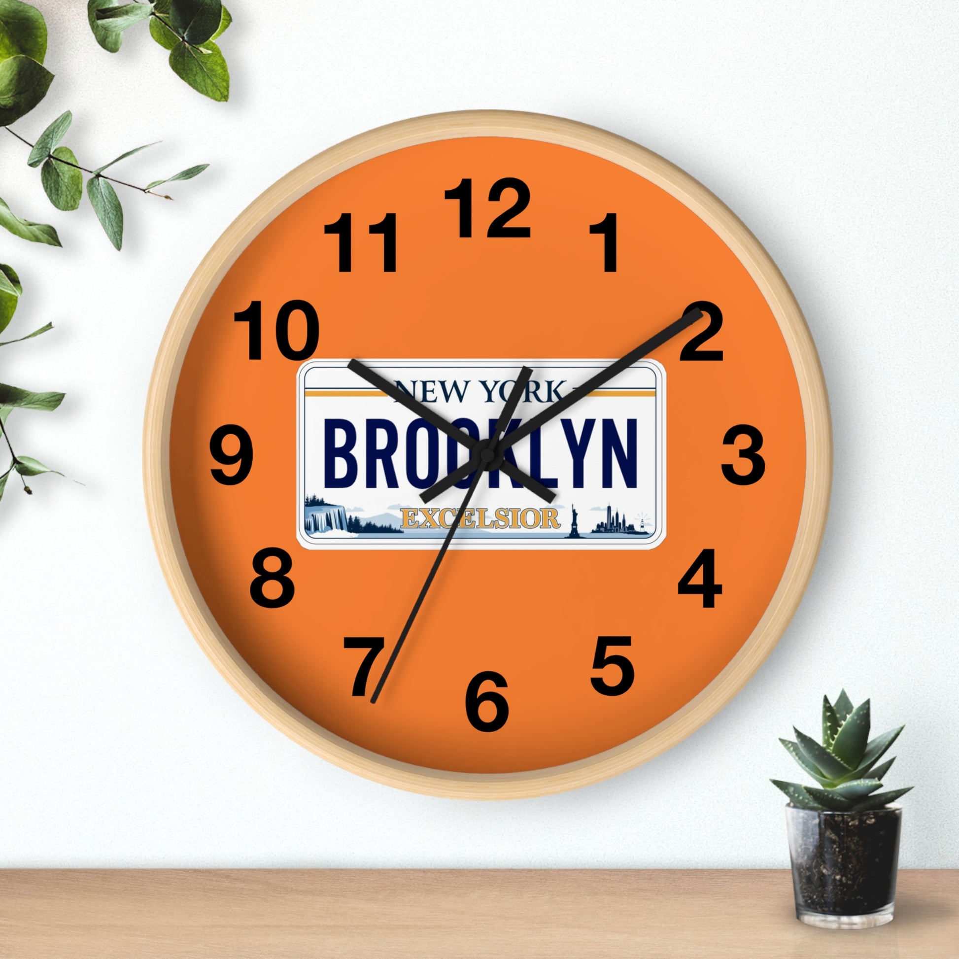 Brooklyn License Plate Wall Clock