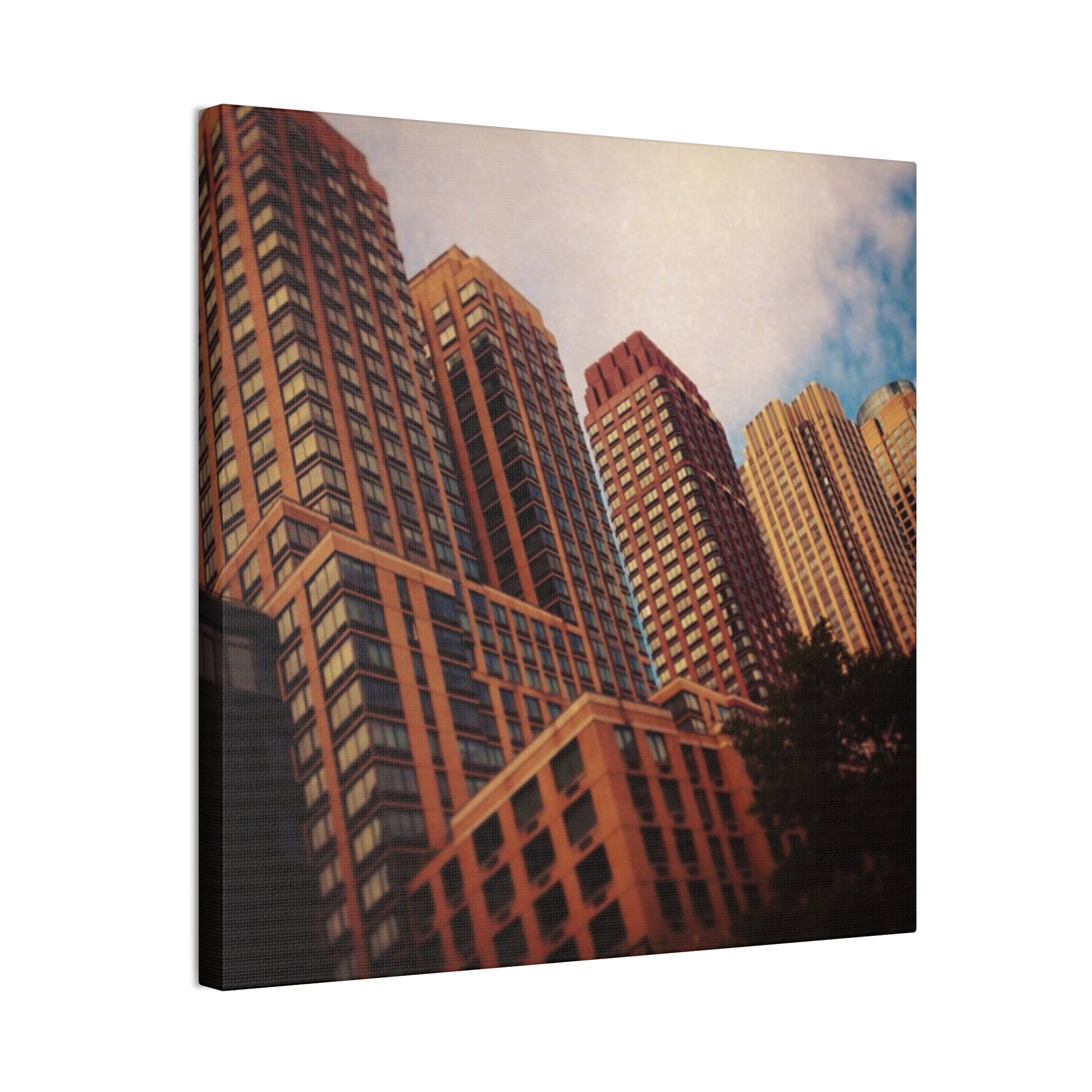 Urban Skyline Canvas Art, Modern Wall Decor for Home, Apartment, Office Decor, Gift for Housewarming, Cityscape Wall Art