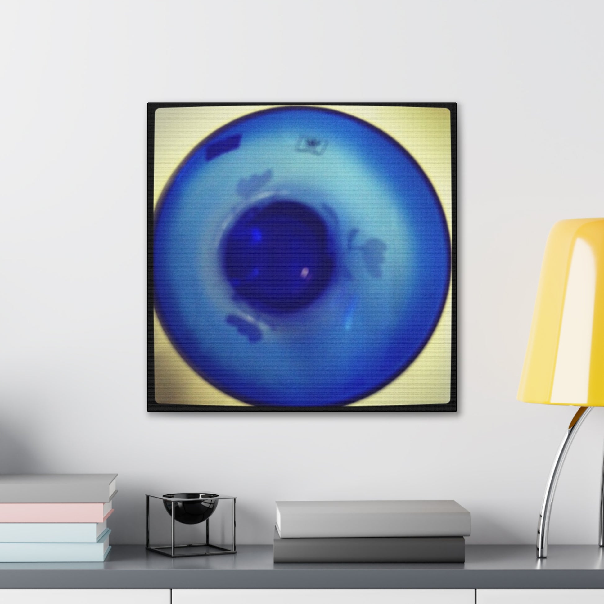 Vibrant Blue Flower Canvas Art, Floral Wall Decor, Home Decoration, Modern Art Piece, Unique Gift for Any Occasion