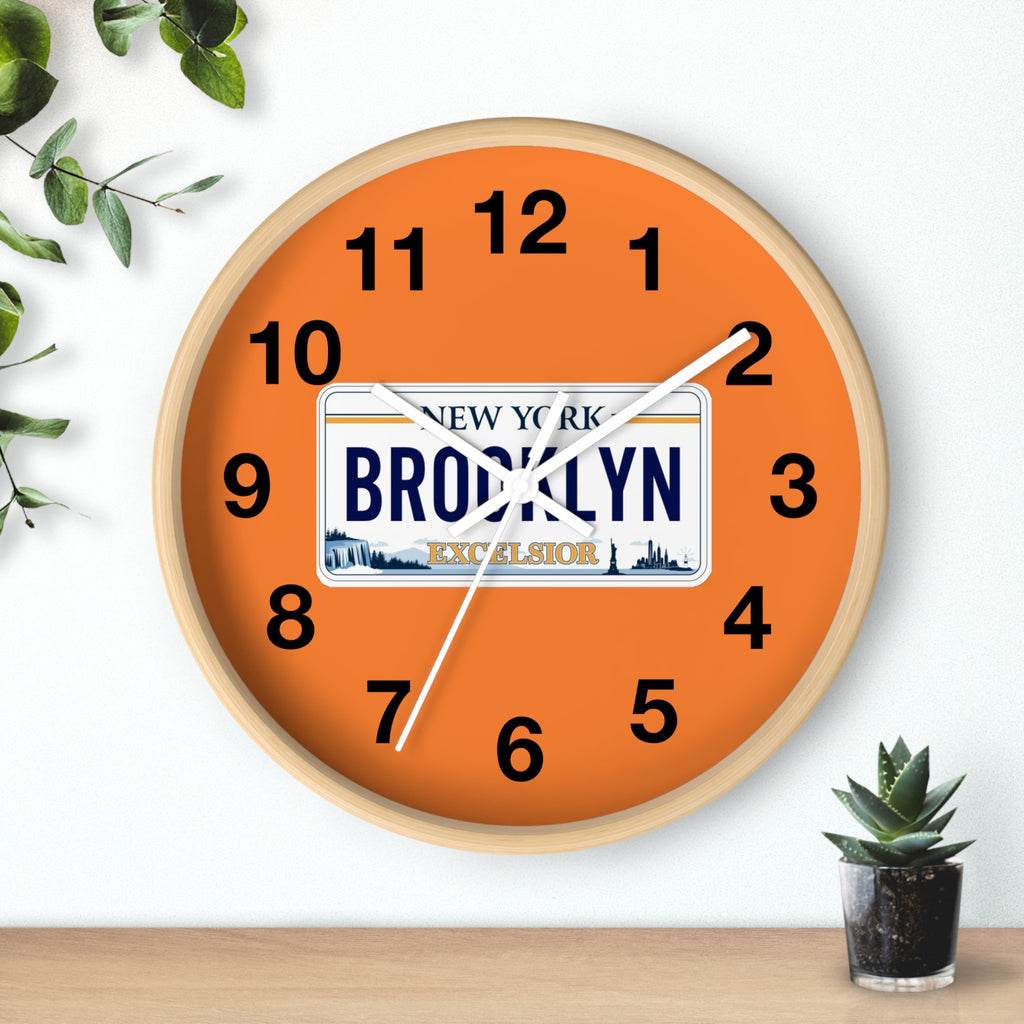 Brooklyn License Plate Wall Clock