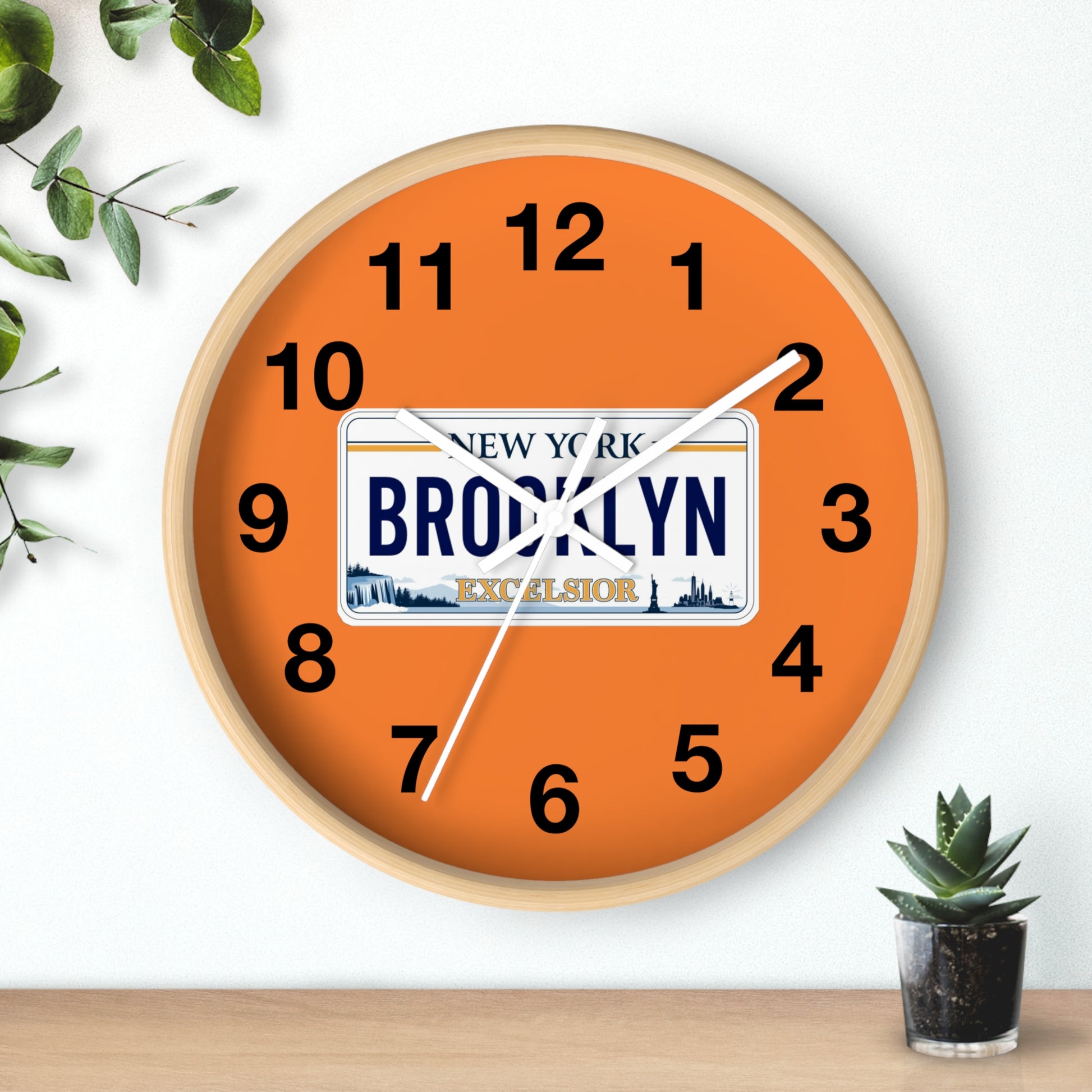 Brooklyn License Plate Wall Clock