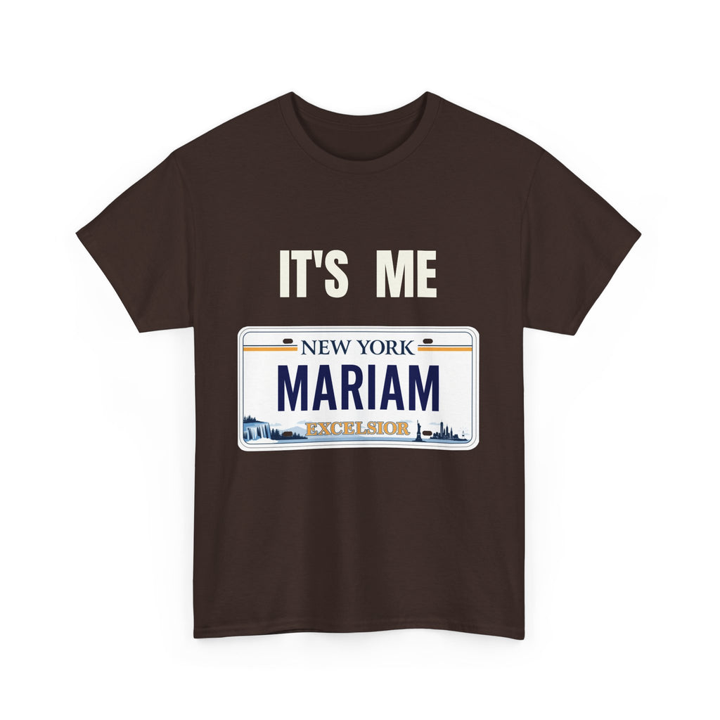 Copy of Copy of Copy of Copy of Copy of Copy of Personalized NY License Plate Tee - It's Me Giorgi Unisex Heavy Cotton T-Shirt