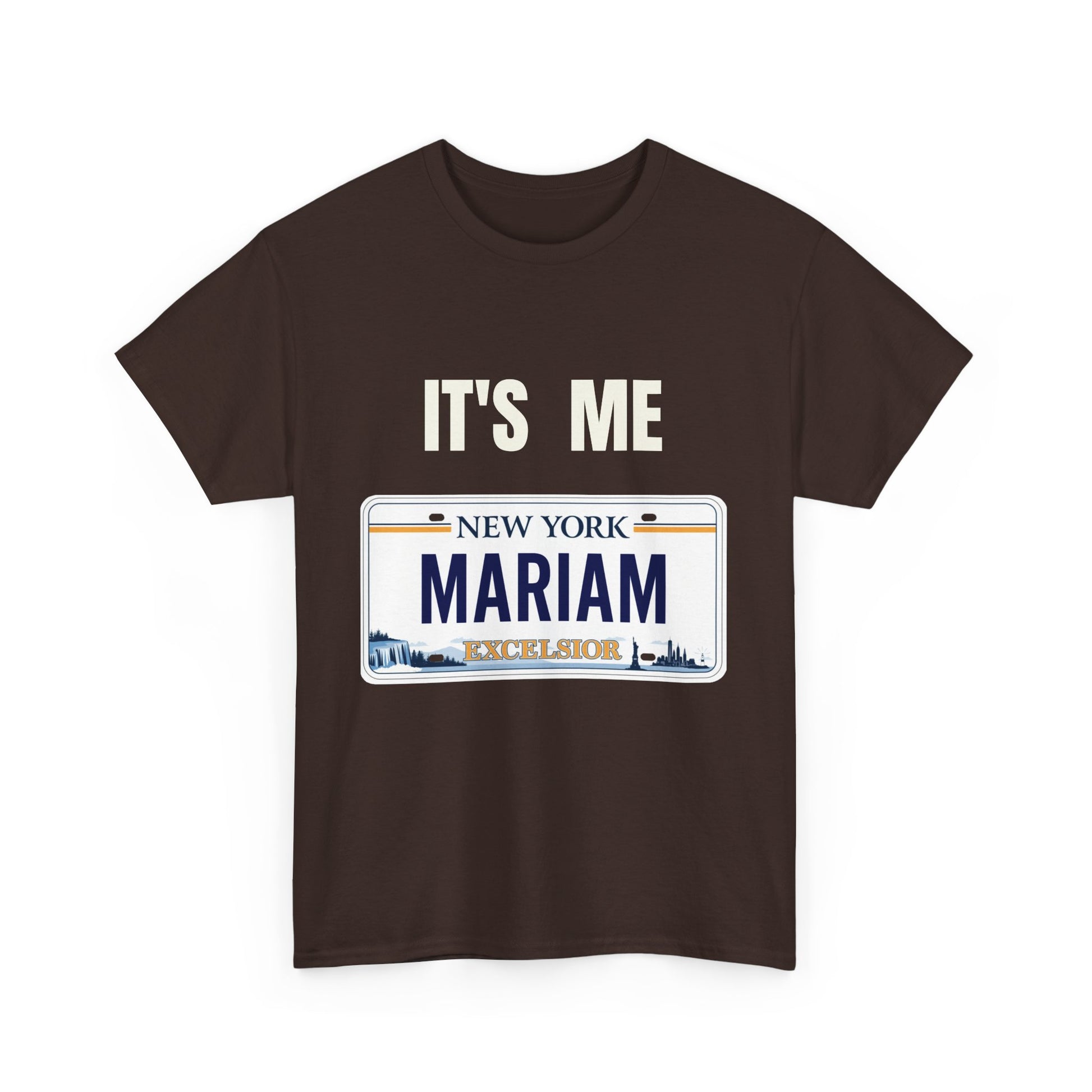 Copy of Copy of Copy of Copy of Copy of Copy of Personalized NY License Plate Tee - It's Me Giorgi Unisex Heavy Cotton T-Shirt