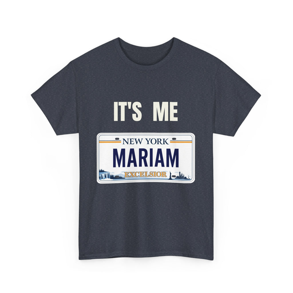 Copy of Copy of Copy of Copy of Copy of Copy of Personalized NY License Plate Tee - It's Me Giorgi Unisex Heavy Cotton T-Shirt