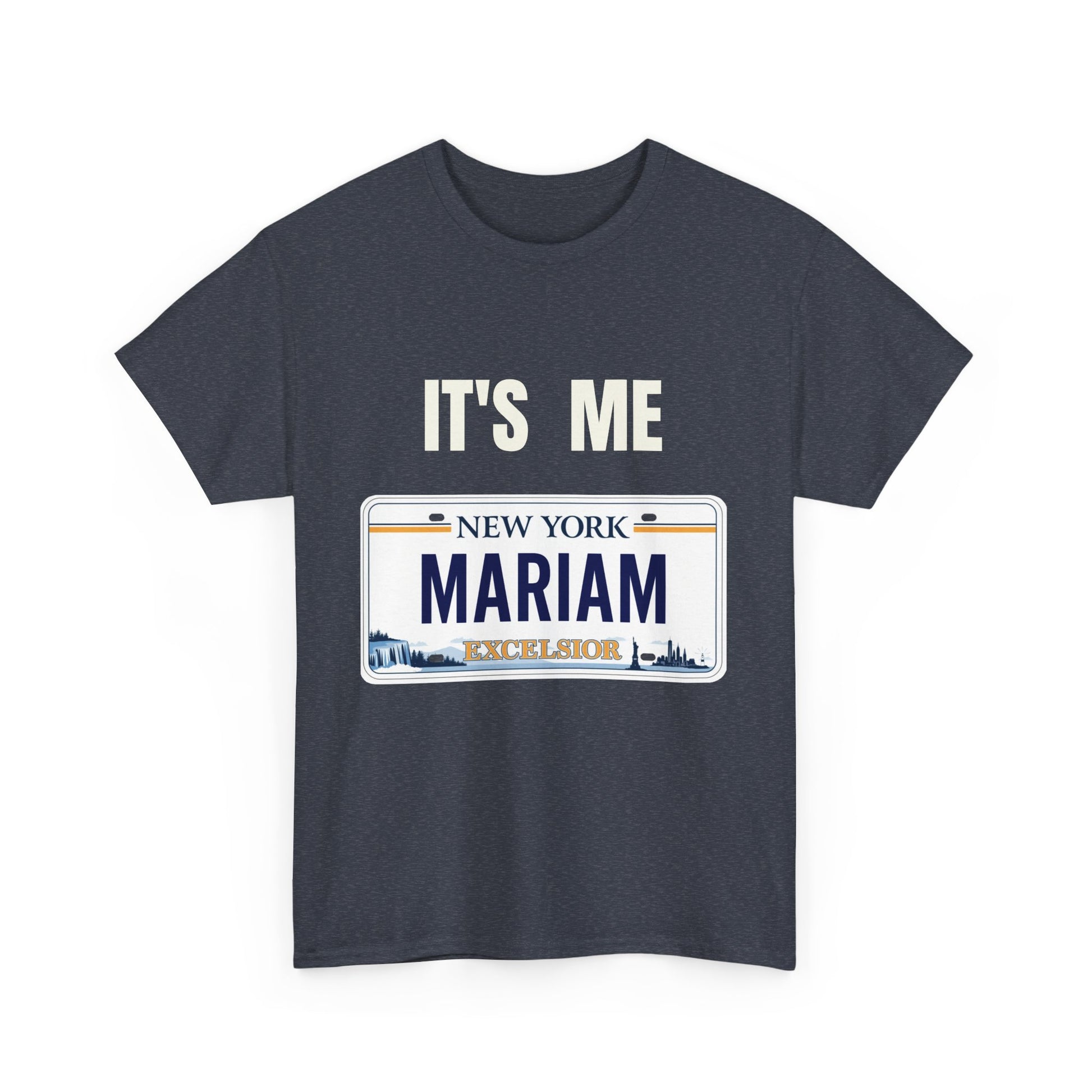Copy of Copy of Copy of Copy of Copy of Copy of Personalized NY License Plate Tee - It's Me Giorgi Unisex Heavy Cotton T-Shirt