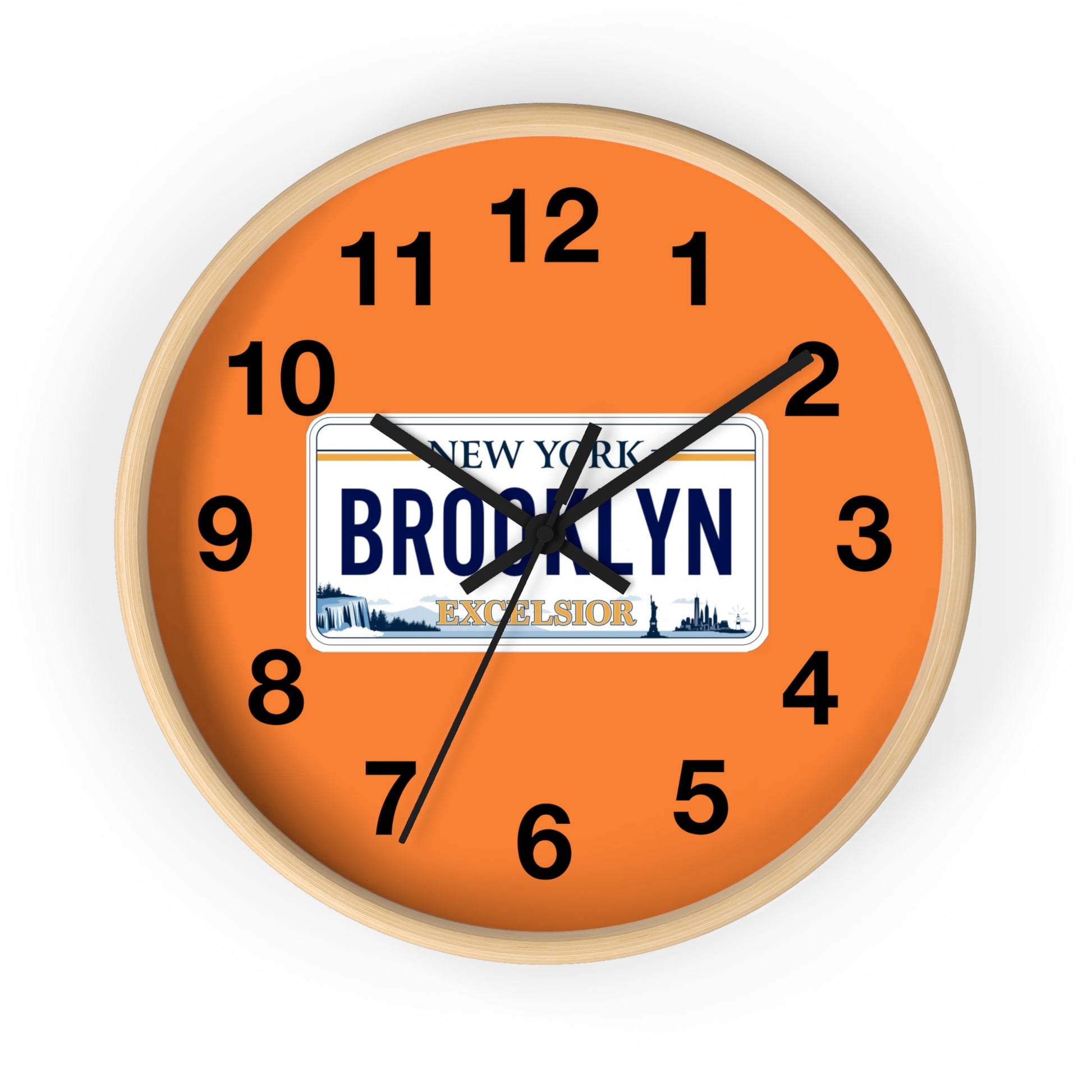 Brooklyn License Plate Wall Clock