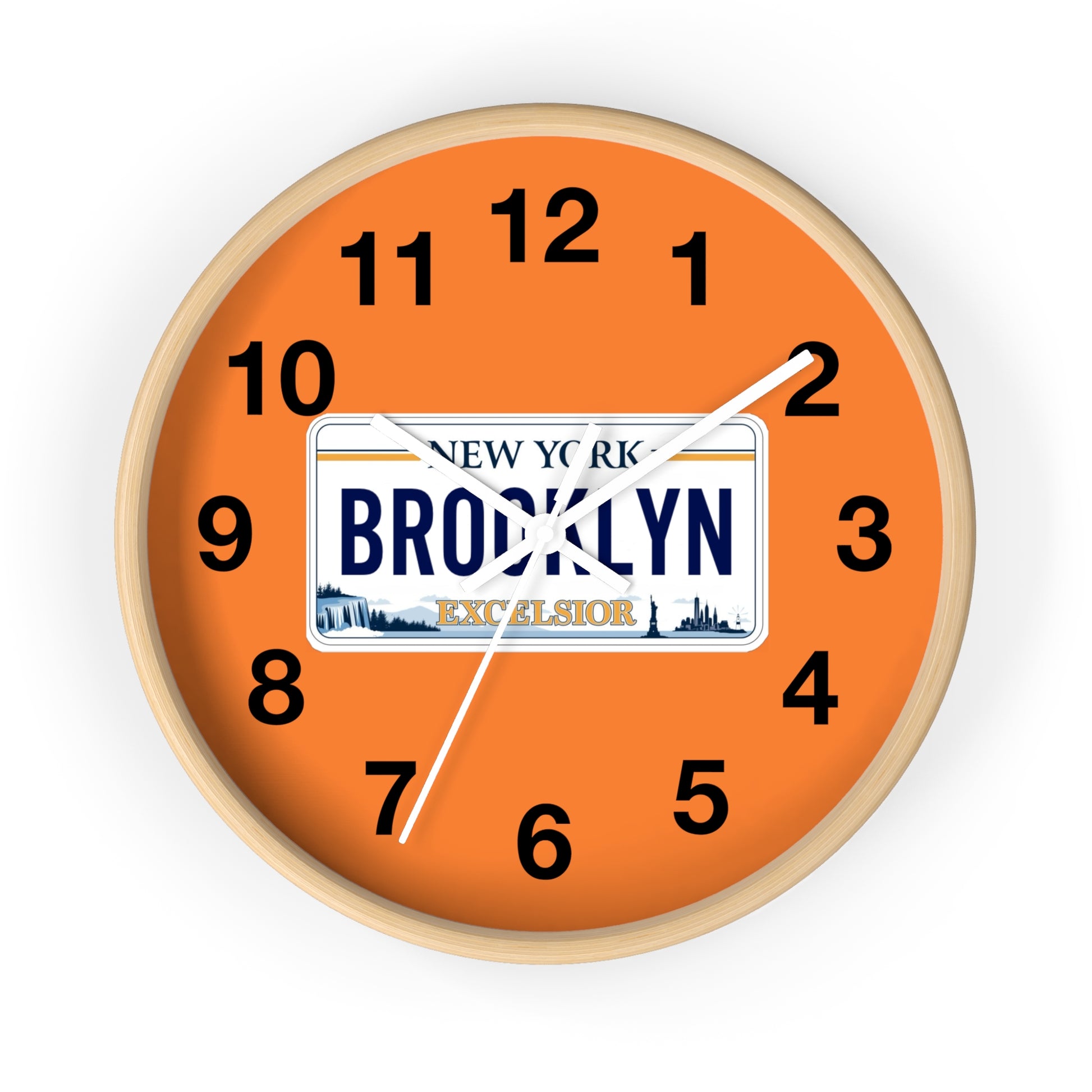Brooklyn License Plate Wall Clock