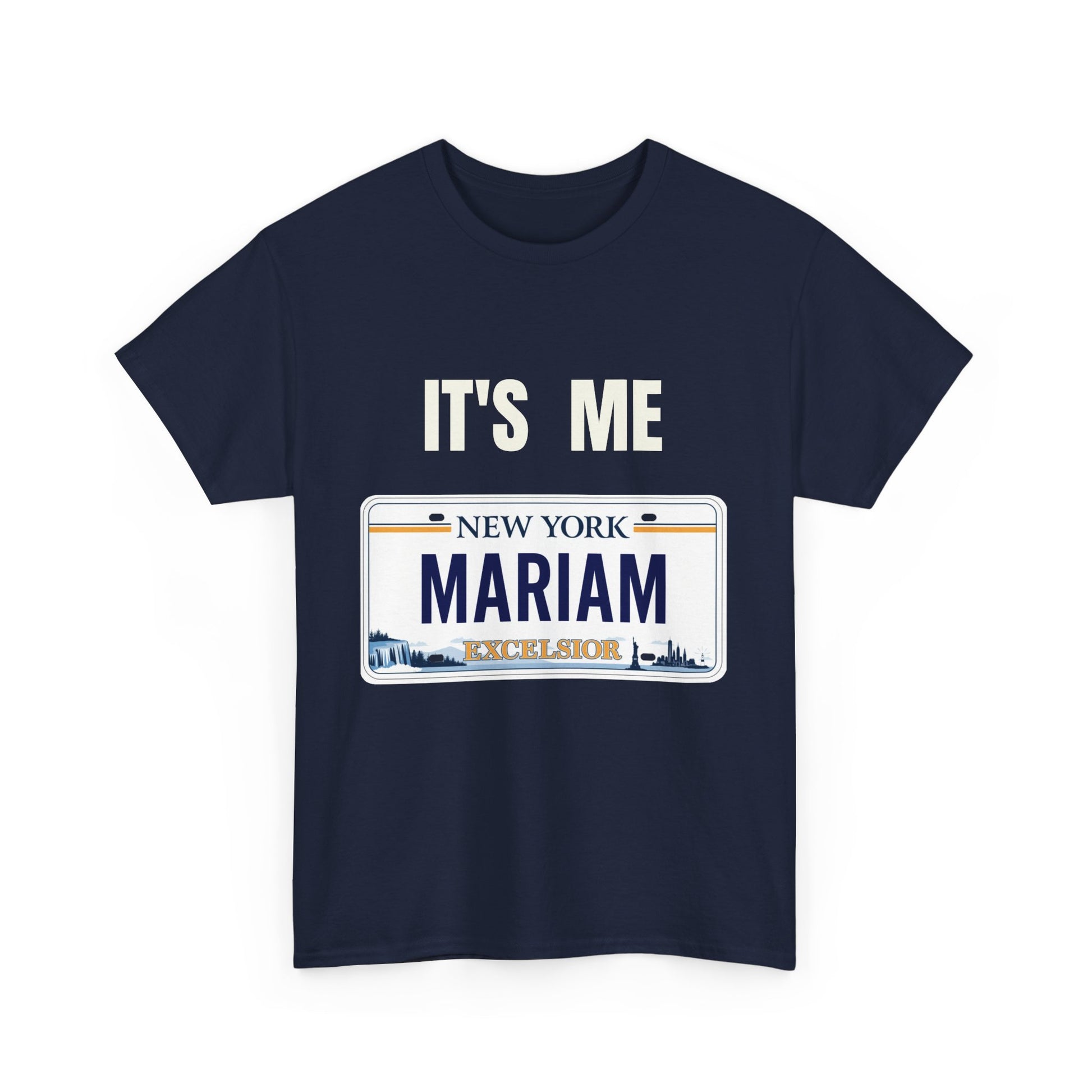 Copy of Copy of Copy of Copy of Copy of Copy of Personalized NY License Plate Tee - It's Me Giorgi Unisex Heavy Cotton T-Shirt