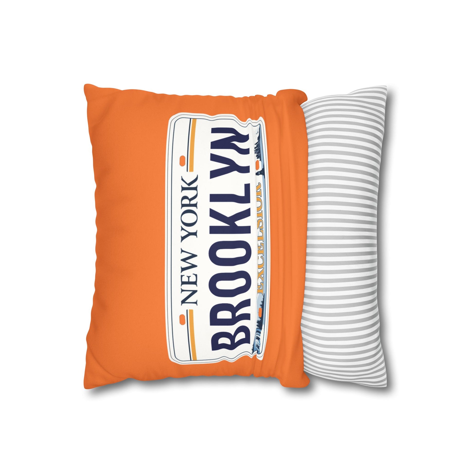Brooklyn Faux Suede Pillowcase, Cozy Home Decor, New York Accent Pillow, Gift for NYC Lovers, Decorative Throw Pillow