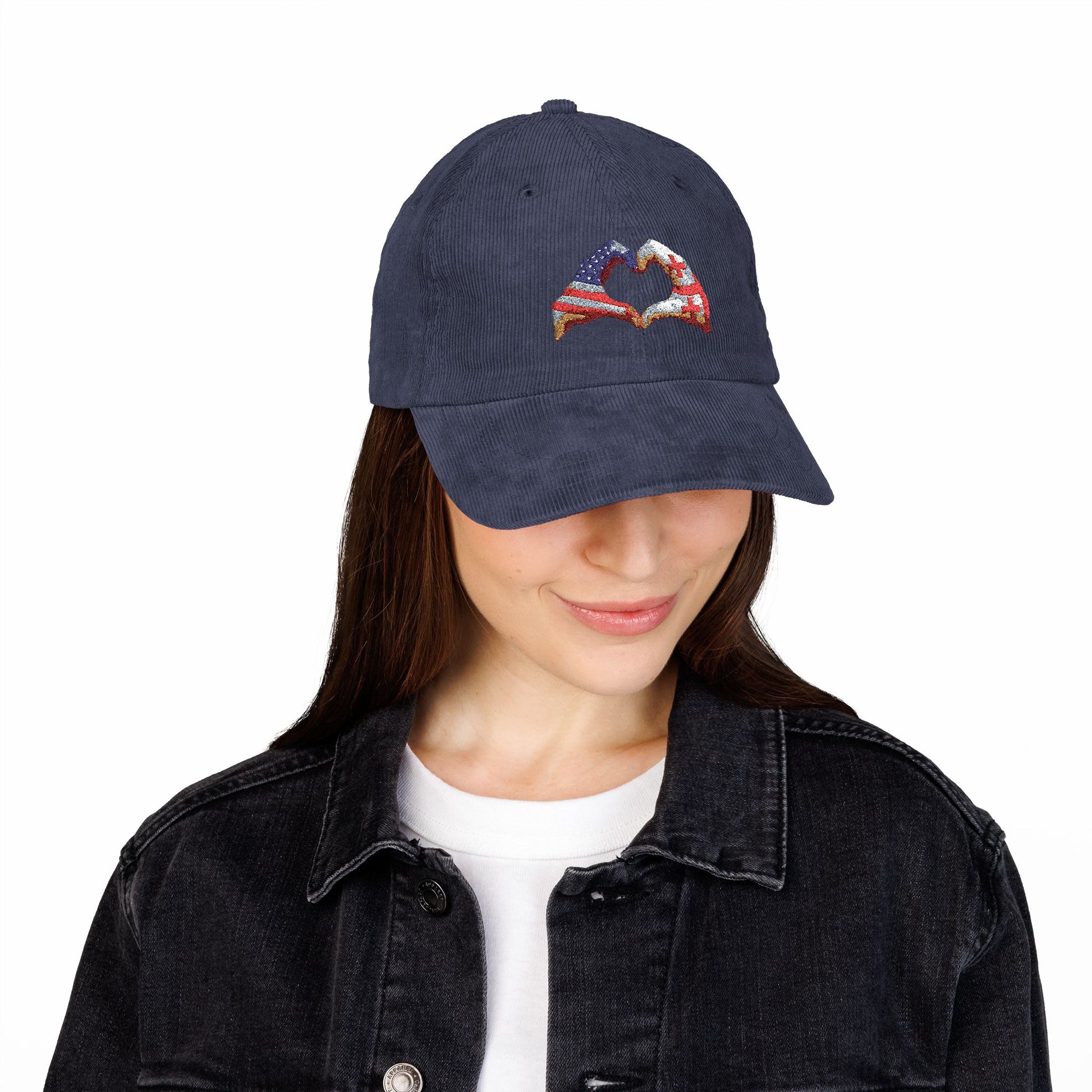 Vintage Corduroy Embroidered Cap - Perfect for Casual Outings, Gift for Friends, Retro Style Accessories, Summer Hats, Music Festivals
